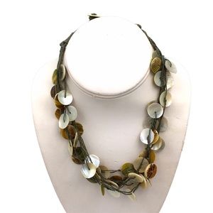 4 Layers Beach Olive Green Abalone Shell Button